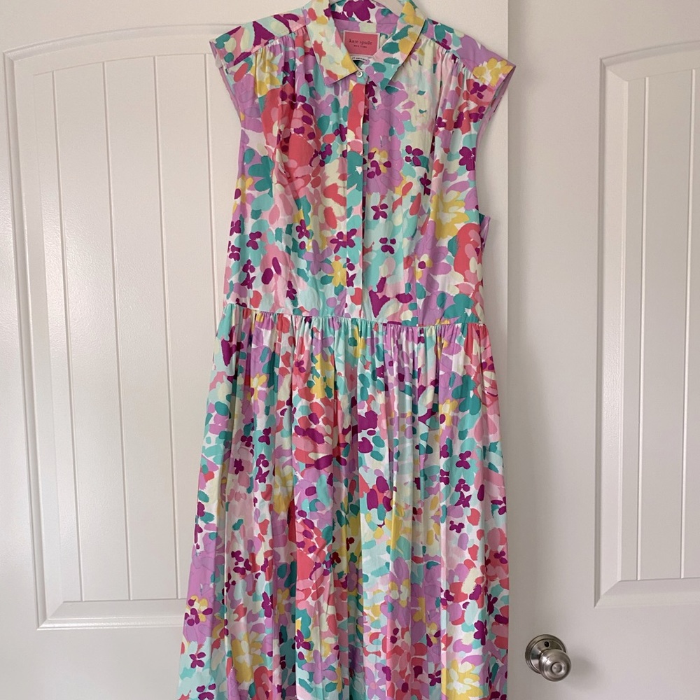 Kate Spade Painted Petals Shirtdress Sz 14
